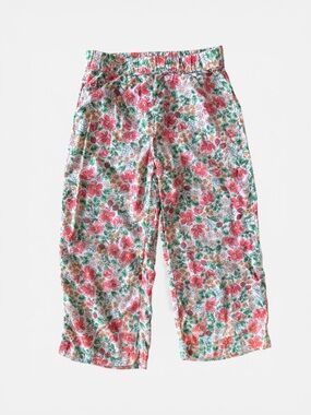 H&M Floral and Strawberry Print Wide-Leg Pants size 5